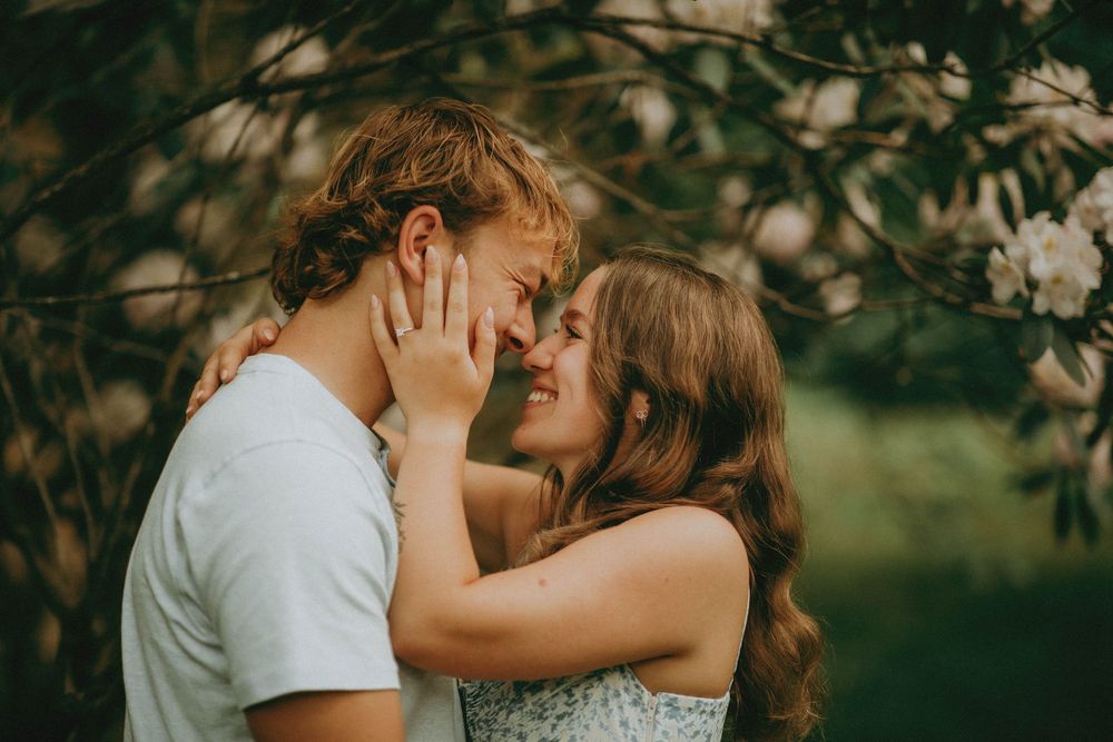 rainy spring engagement session at keystone state park derry pa, indiana blairsville pa photographer