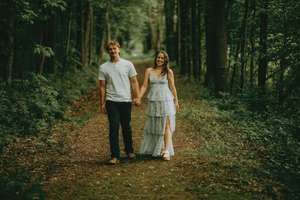 rainy spring engagement session at keystone state park derry pa, indiana blairsville pa photographer