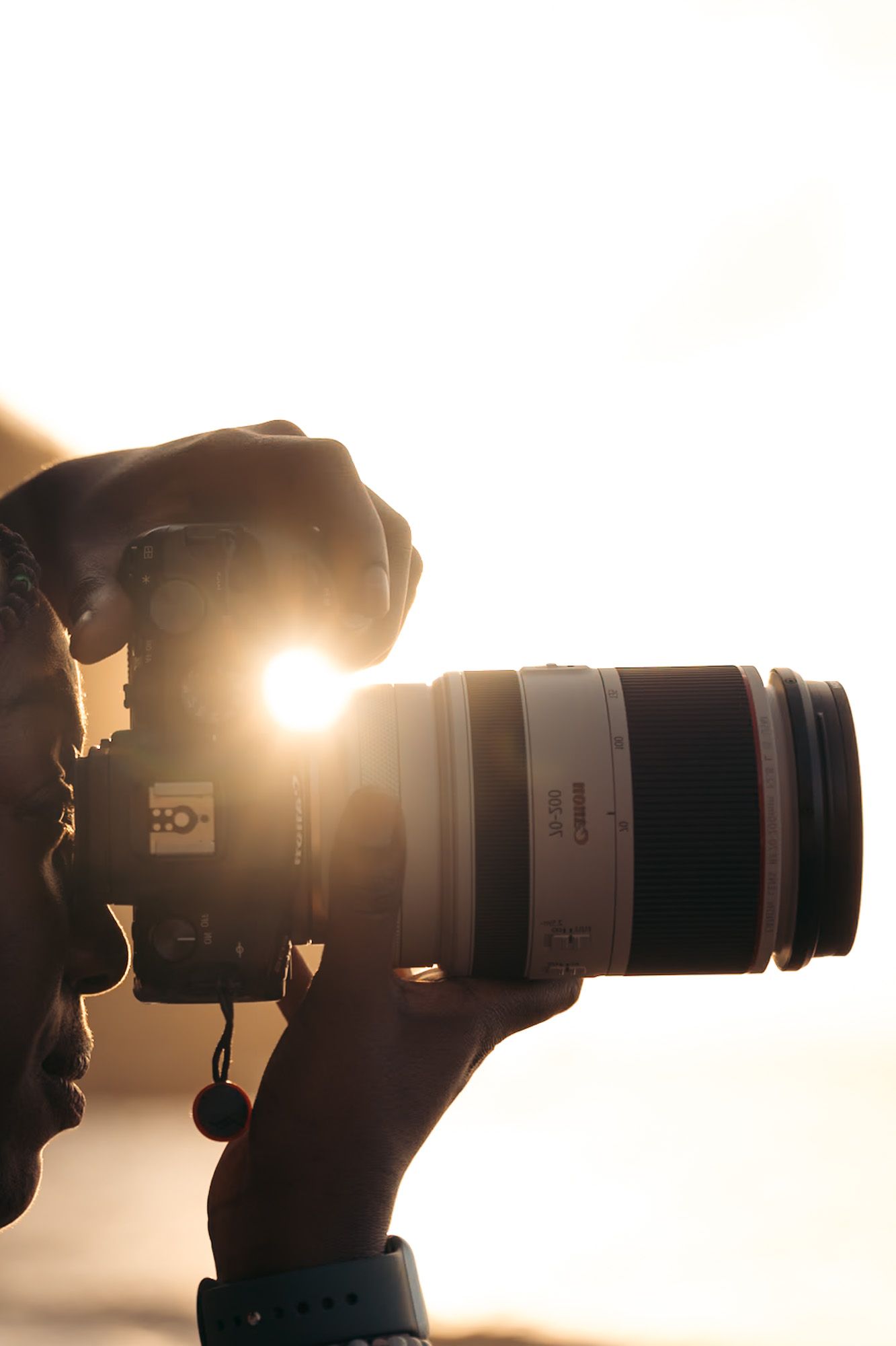 Photographe au lever du soleil à Madère