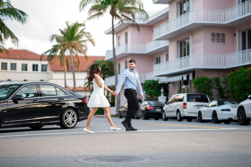 Timeless engagement portrait captured by photographers in Palm Beach