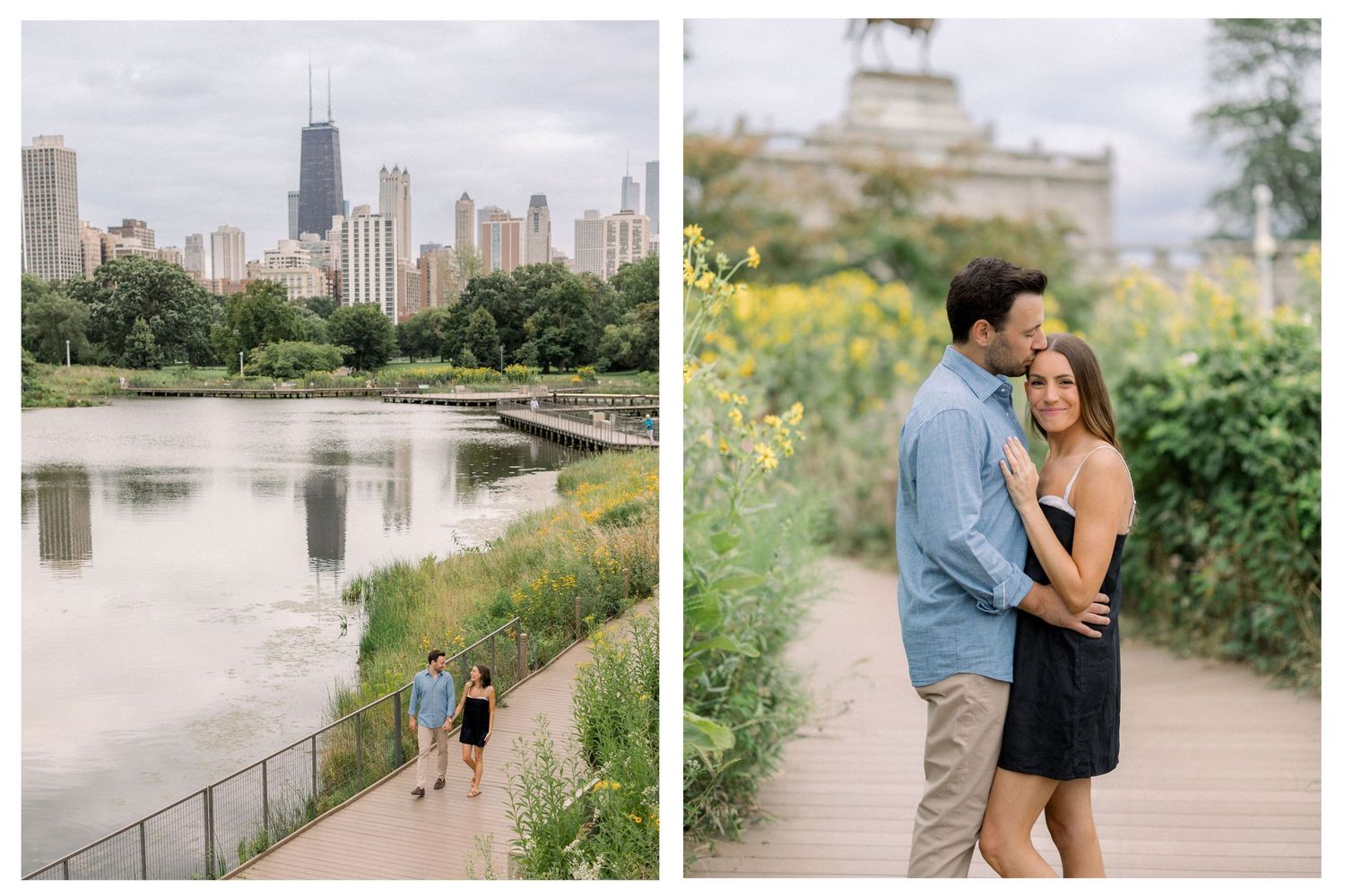 Chicago proposal photography session at Lincoln Park following a surprise engagement.