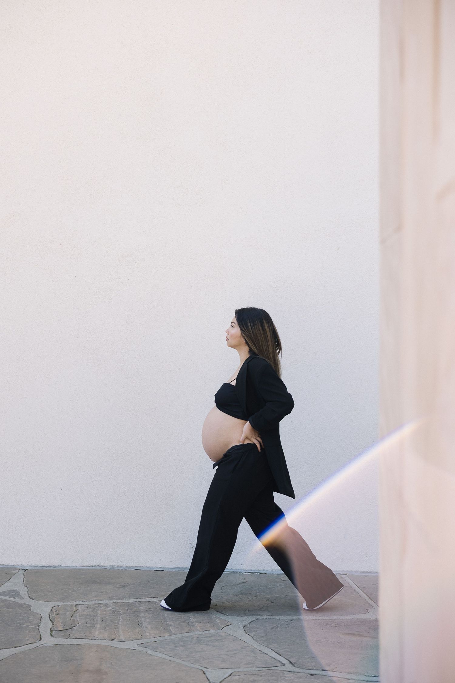 Solo Maternity Pictures at Noguchi Garden, California