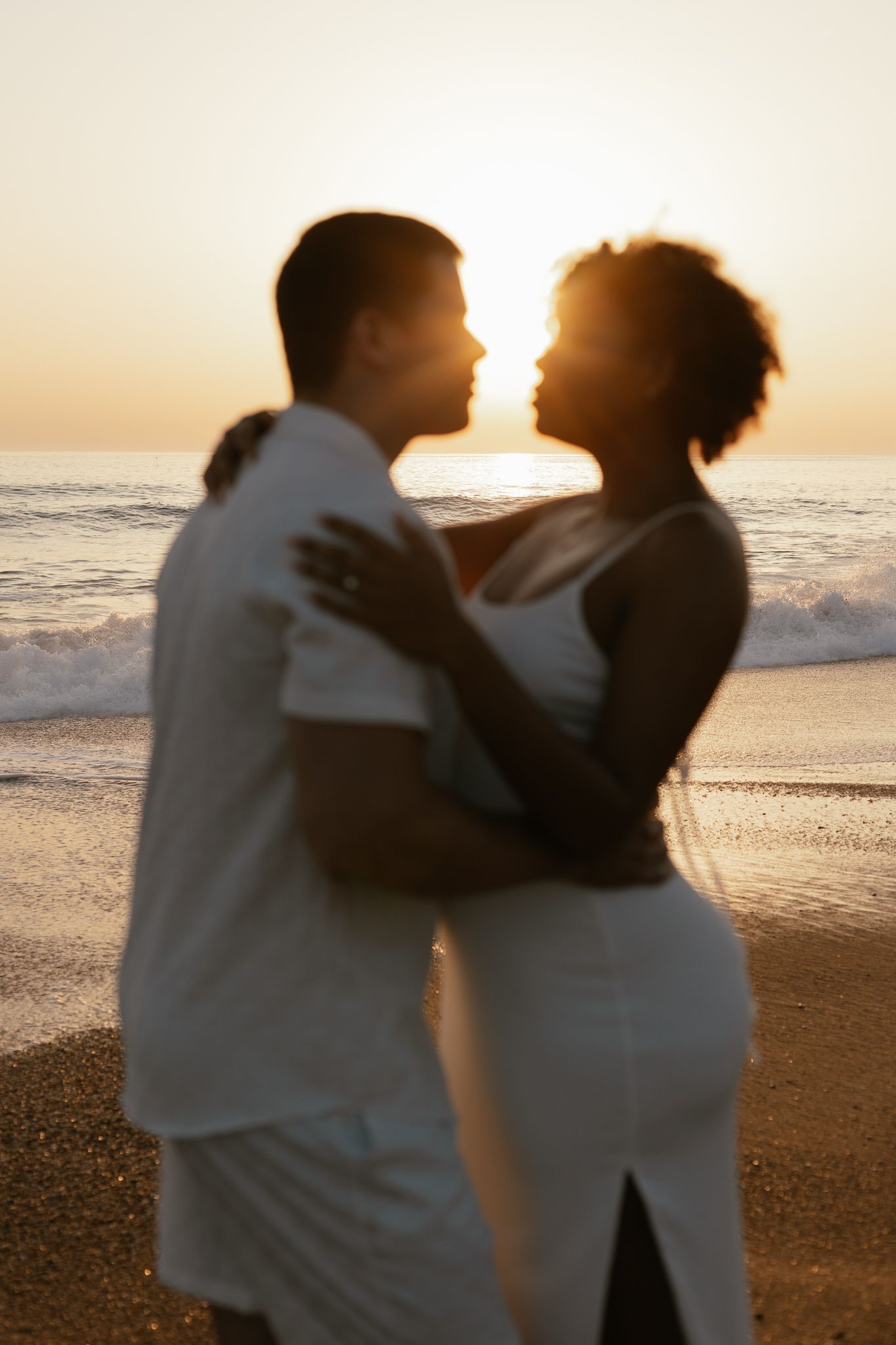 Photo romantique au coucher de soleil Vendée