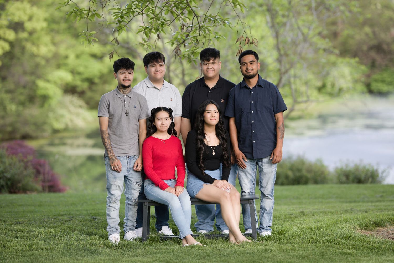 Beautiful outdoor backdrop with sibling photo in St Charles County  MO by MJoy Photos