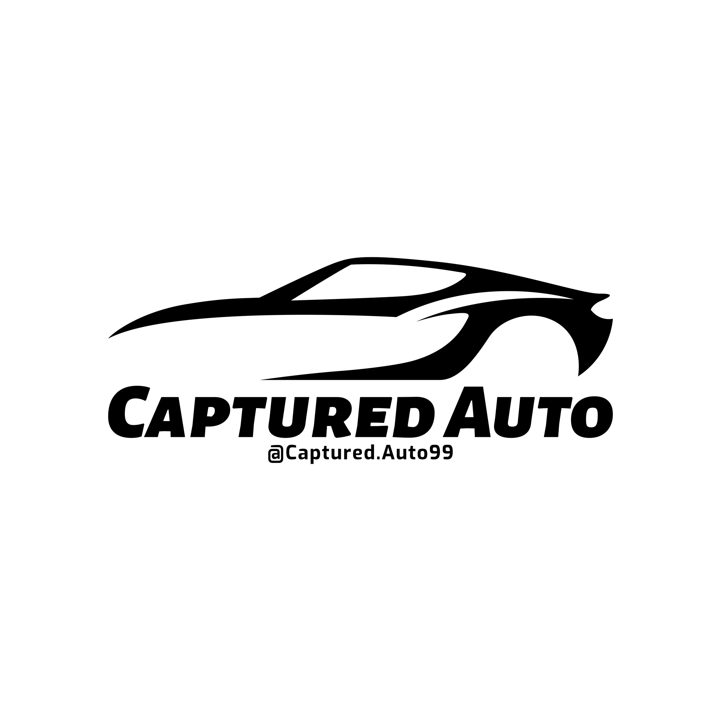 Minimalist black and white automotive logo designs for Captured Auto brand.