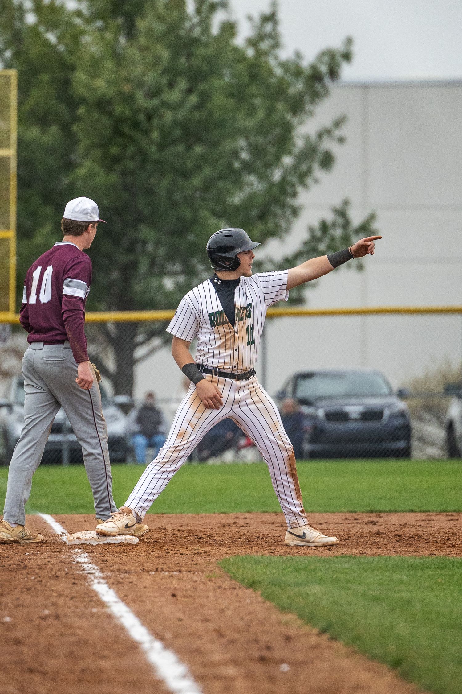 Celebrating 3rd base - baseball