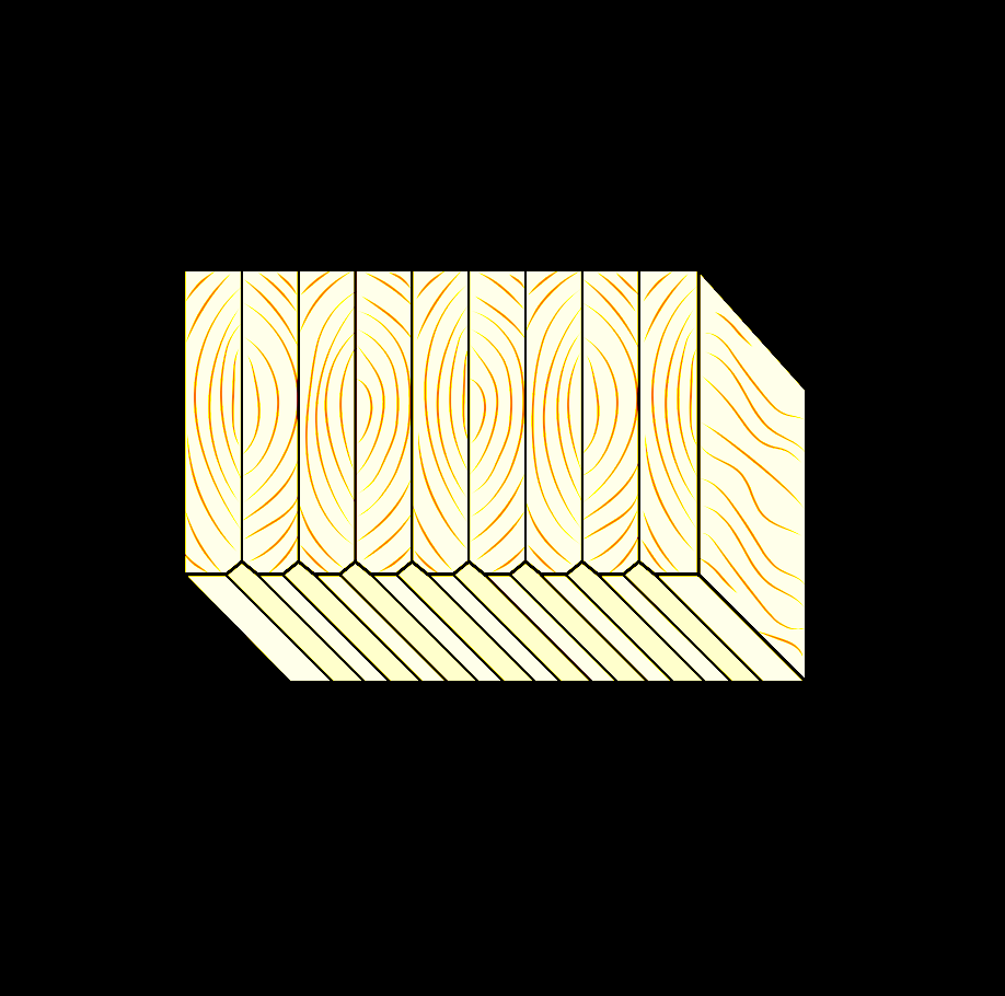 Geometric pattern showing parallel diagonal yellow lines on a black background creating a repeating striped design.