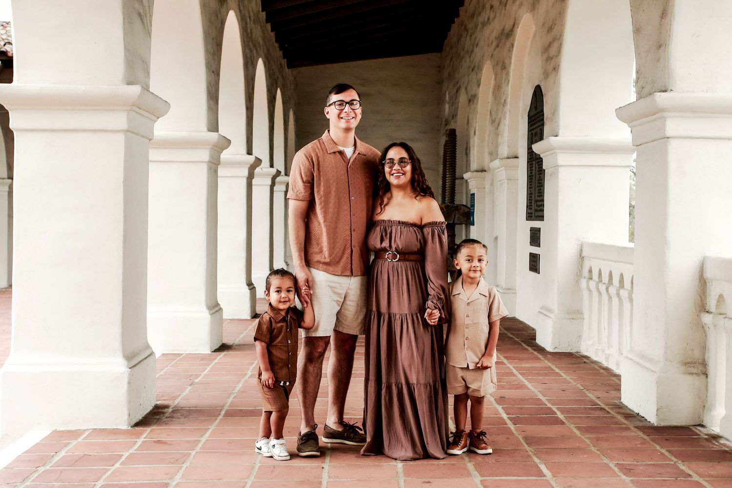San Diego family portrait photography session outdoors in Presidio Park