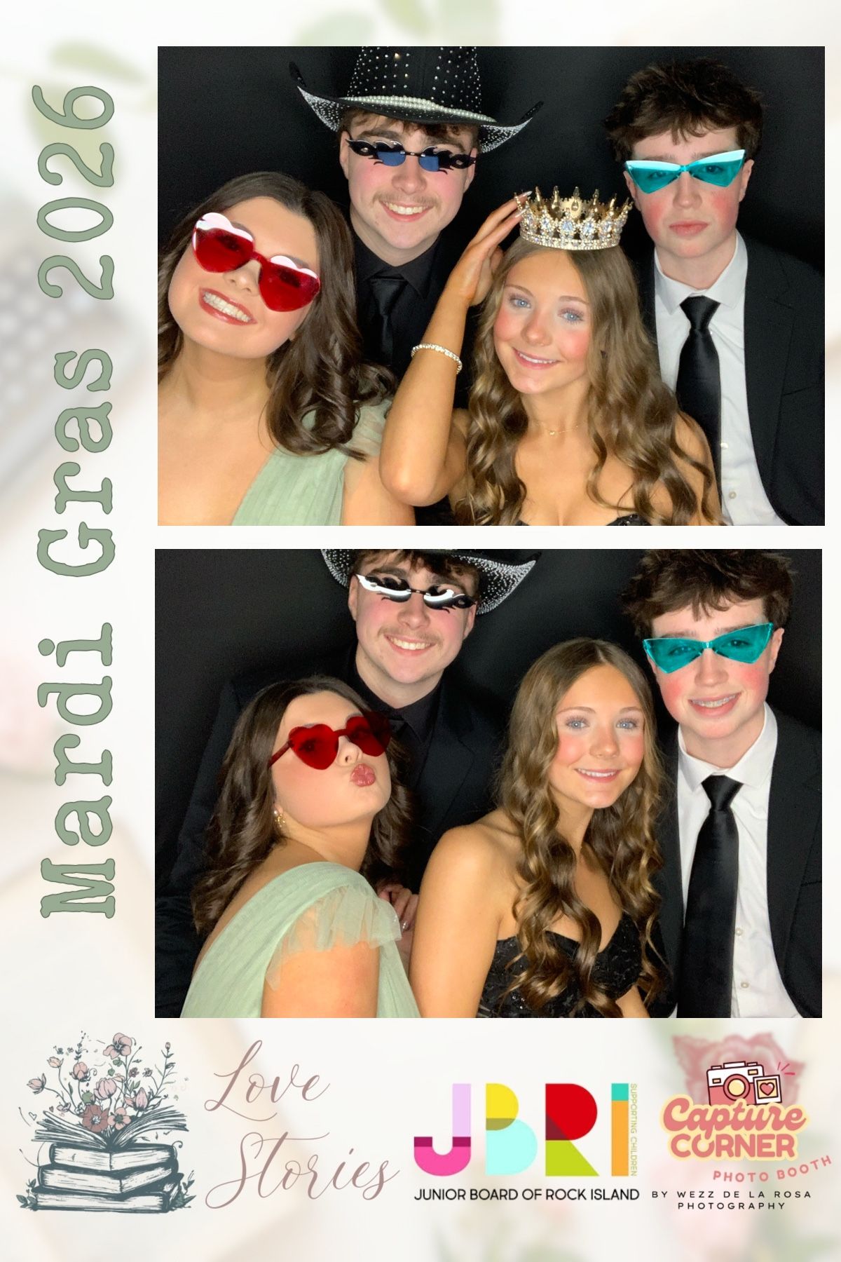 Quad Cities photo booth rental for weddings, birthdays, and events. Capture Corner offers custom frames, premium props, and expert hosting.