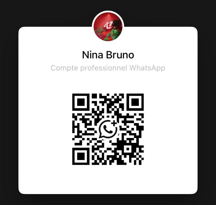 QR code business cards for WhatsApp contact information displayed in black and white on dark backgrounds.