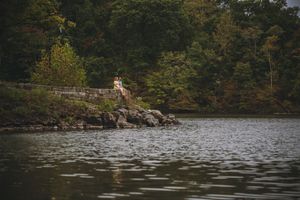 Lake Needwood engagement session in Rockville, MD.