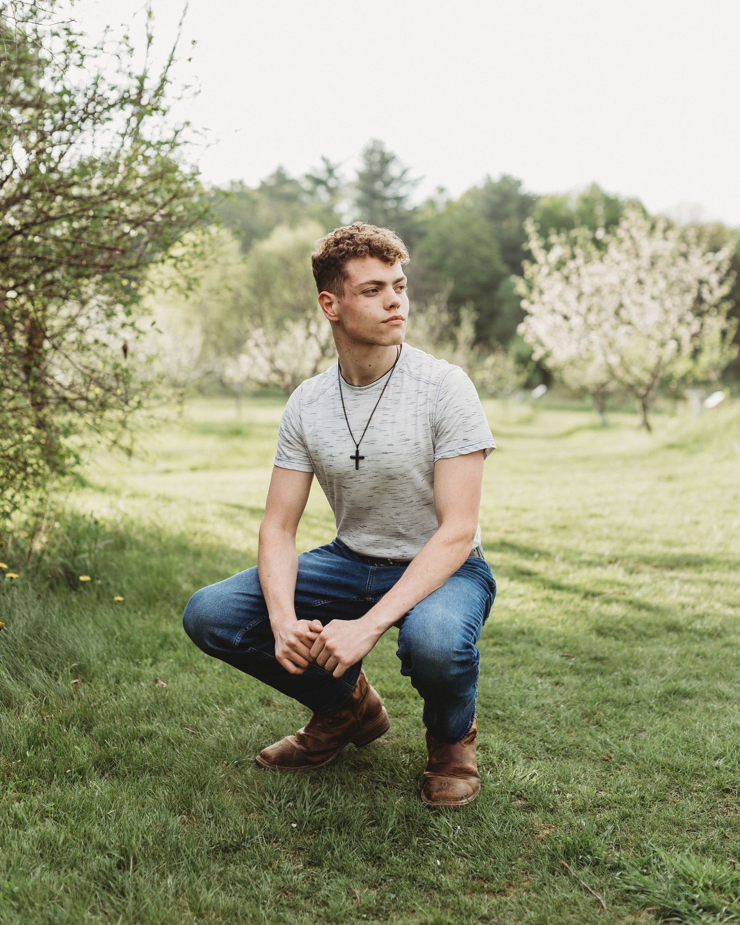 Graduating boy senior session