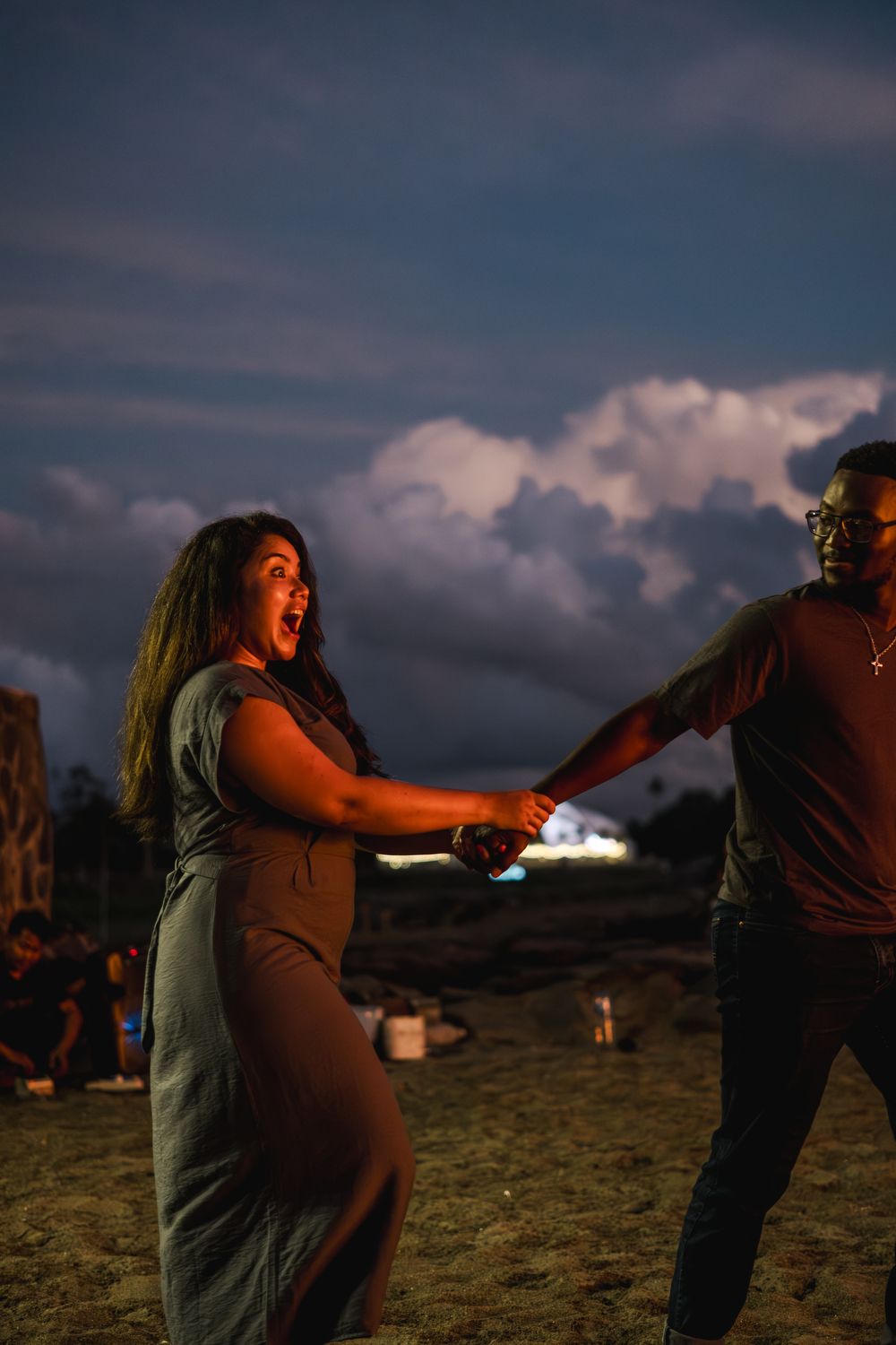 Bali Proposal with fire dance