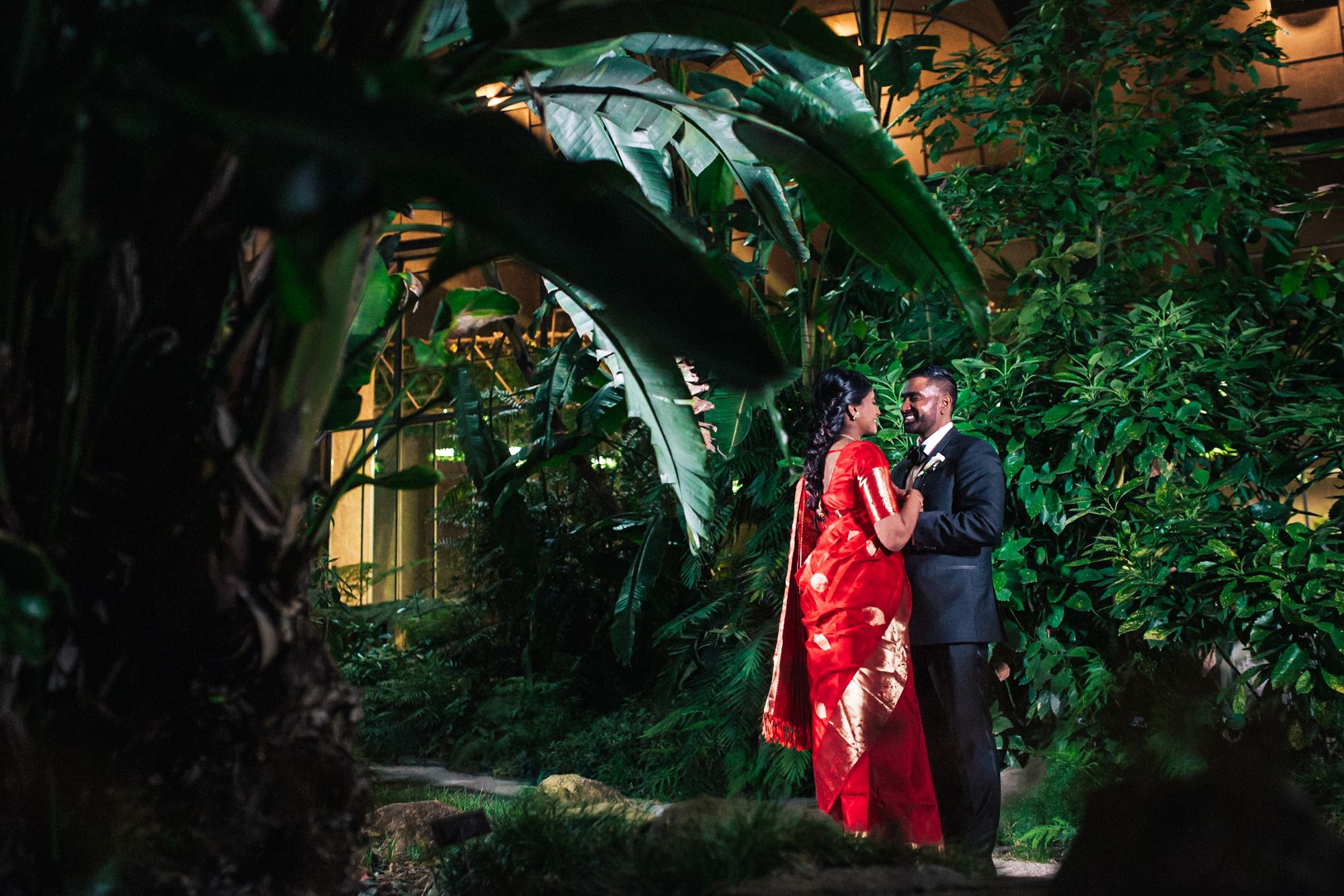 indian couple at estufa fria venue, photographed by a destination wedding photographer in Portugal