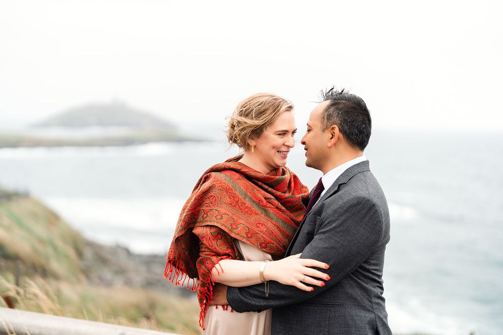 Bride and groom at Sea Church Wedding Photos, Ballycotton by Sarah Kate Photography