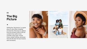 Three panel lifestyle photo collage showing natural makeup, beach portrait, and beauty photography against neutral backgrounds.
