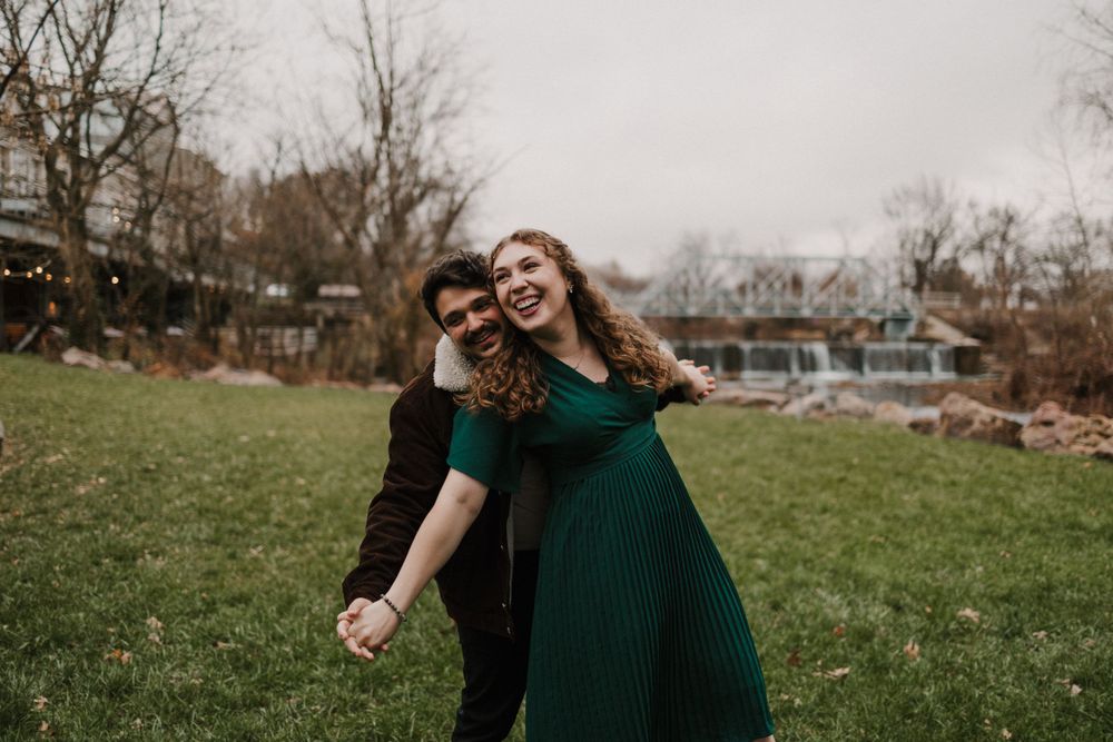 finley farms engagement session by the mill