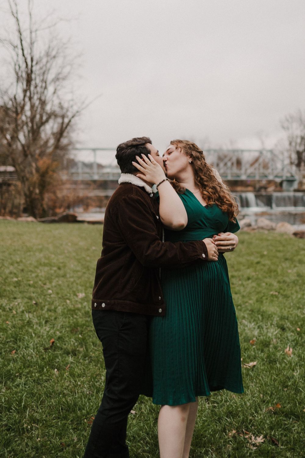 finley farms engagement session by the mill