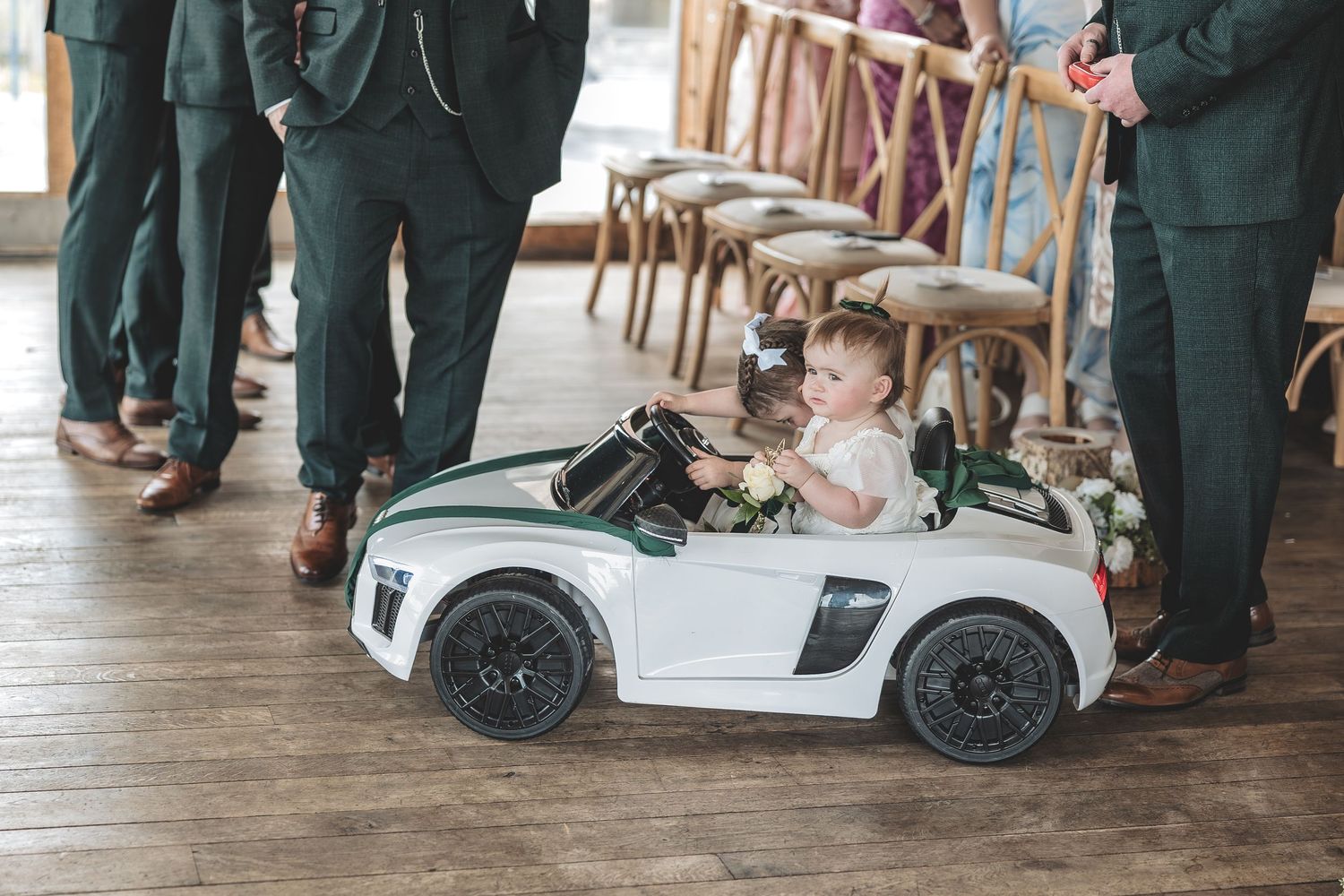 Real wedding ceremony entrance moments.
