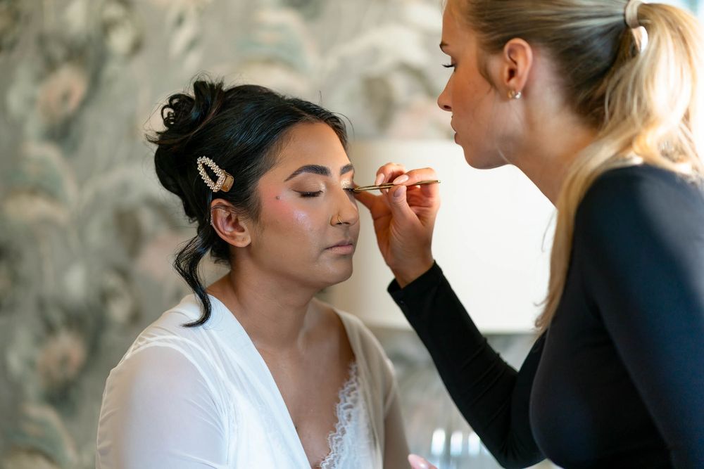 Bridal make-up at St Audries Park Wedding venue