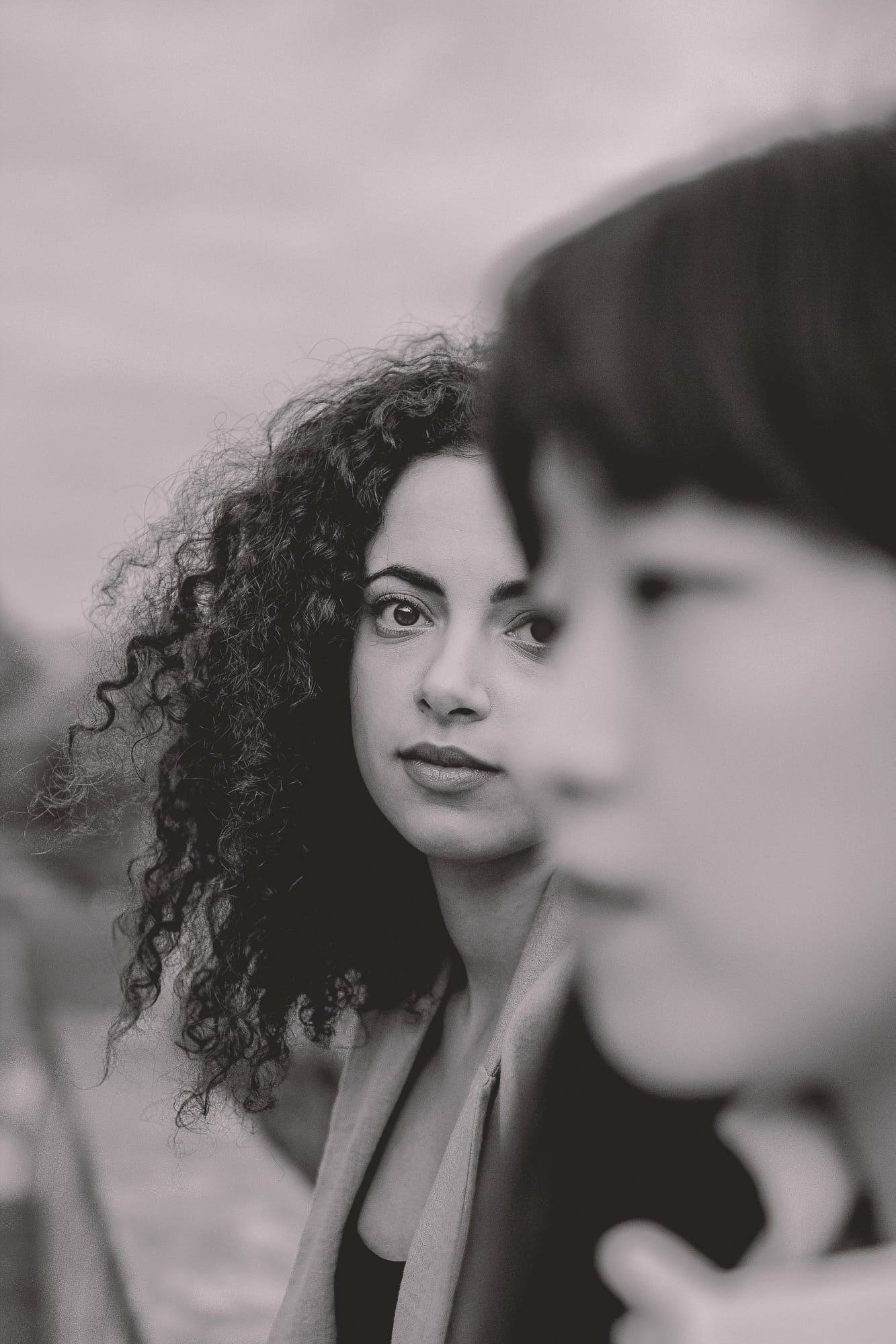 IL Photography Freundschaftsshooting Dayhun & Salome side profile blackandwhite