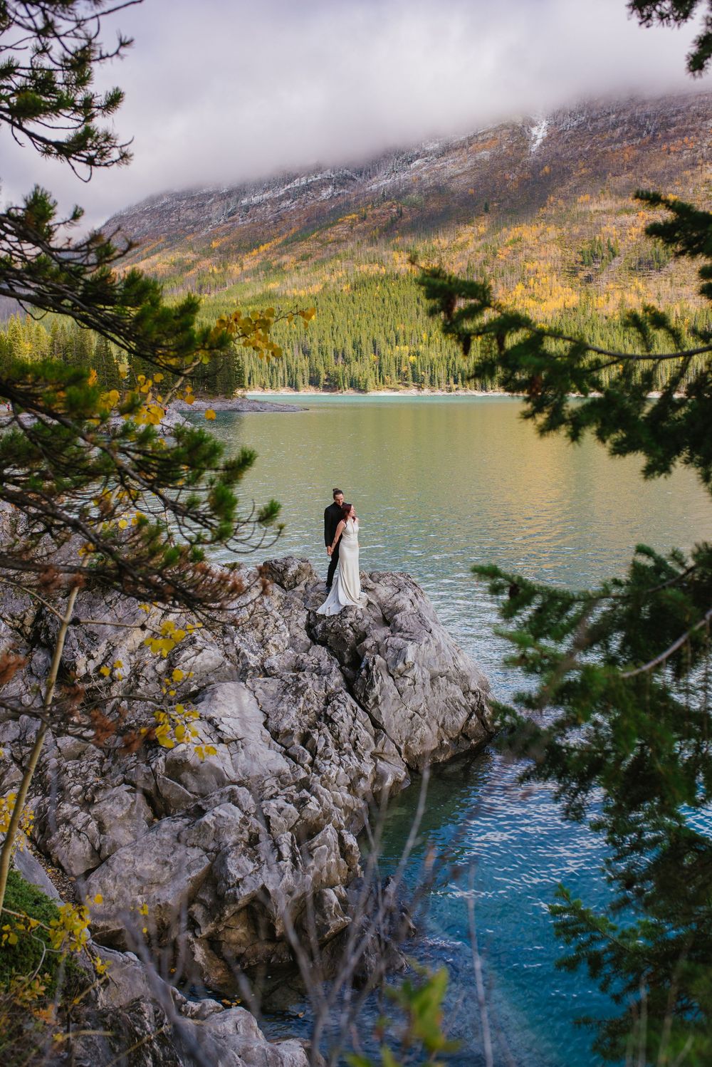 Lake Minnewanka I Banff Elopement