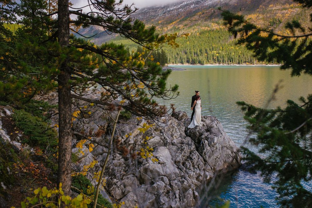 Lake Minnewanka I Banff Elopement