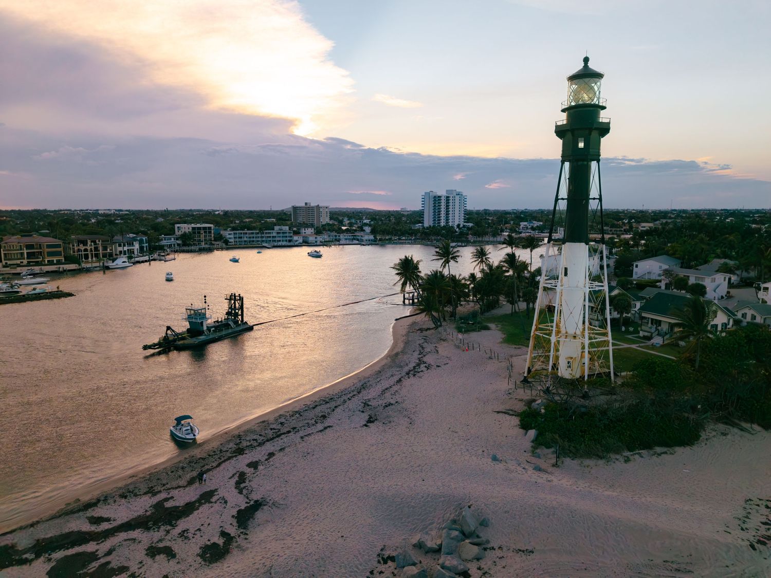Pompano Beach Lighthouse by drone