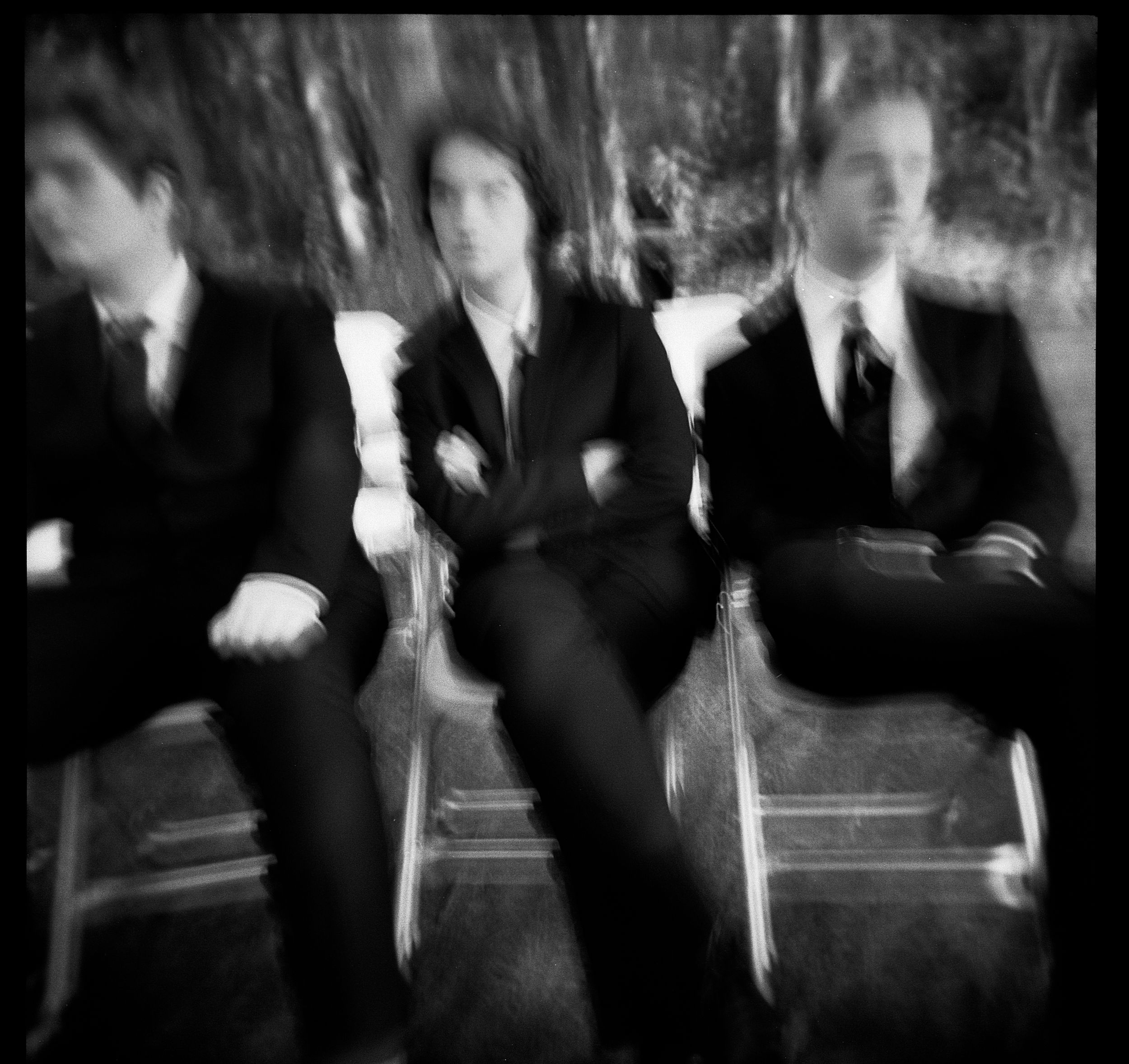Black-and-white photo of brothers.