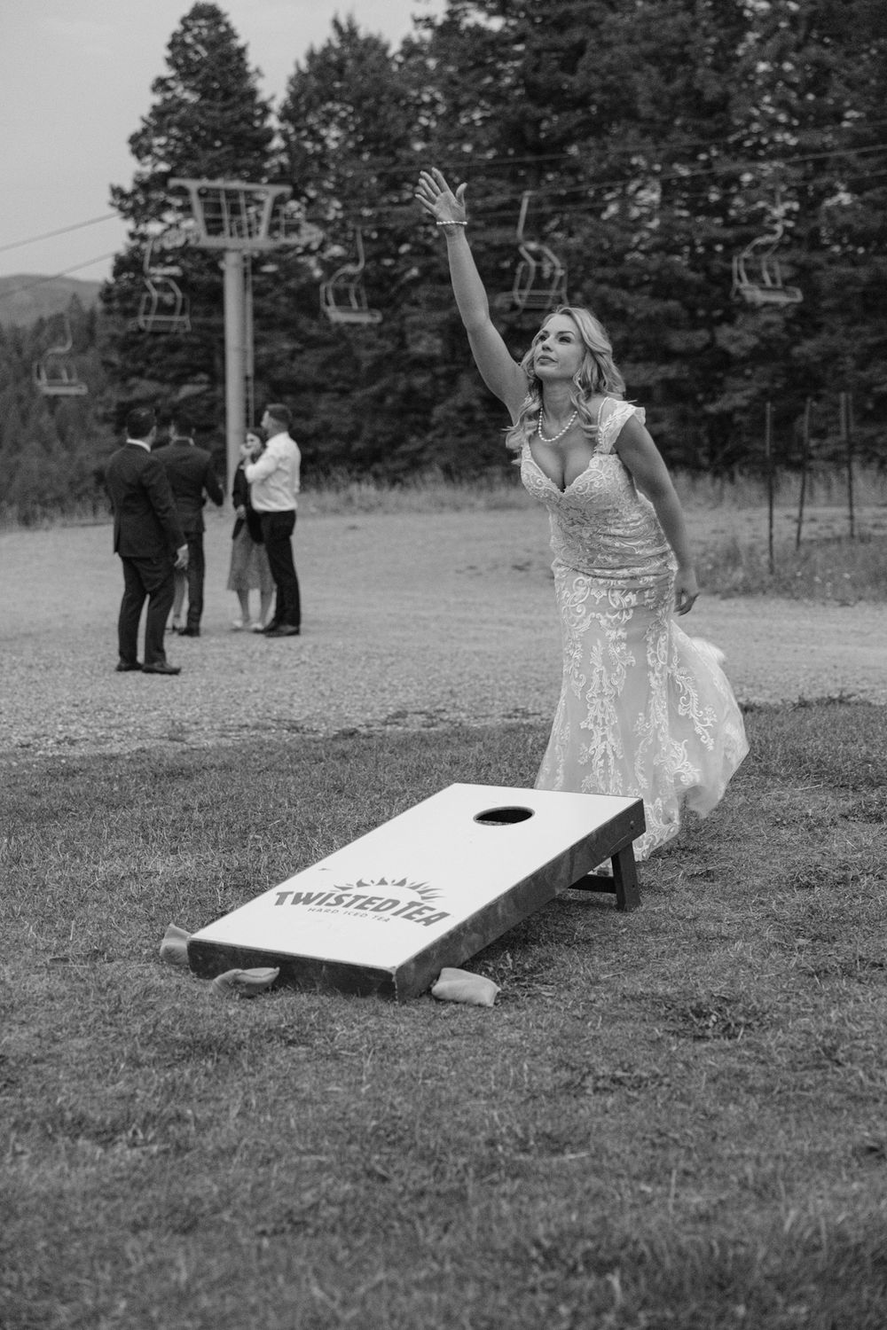 Cornhole available at the deer park chalet