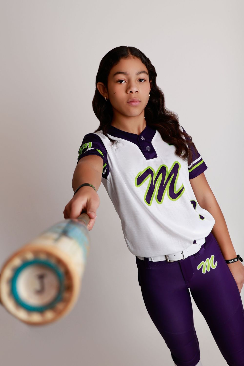 youth softball athlete studio portrait Covington GA sports photographer