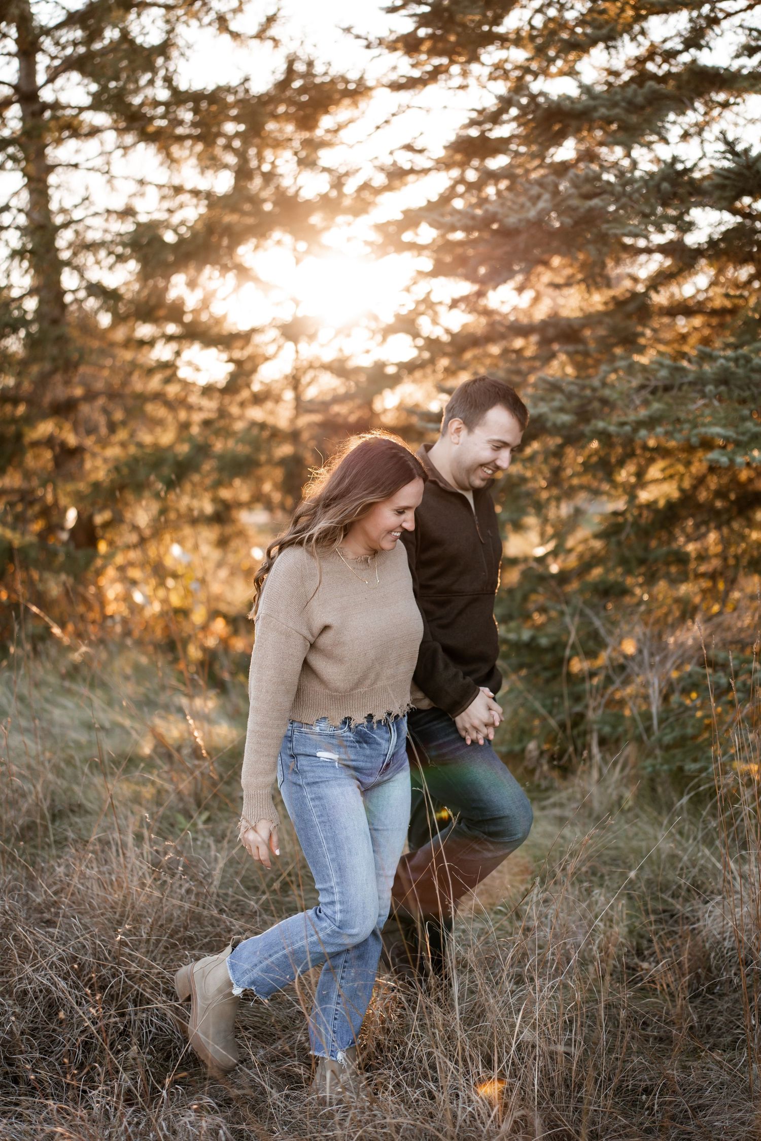 Outdoor couples photography in Fargo