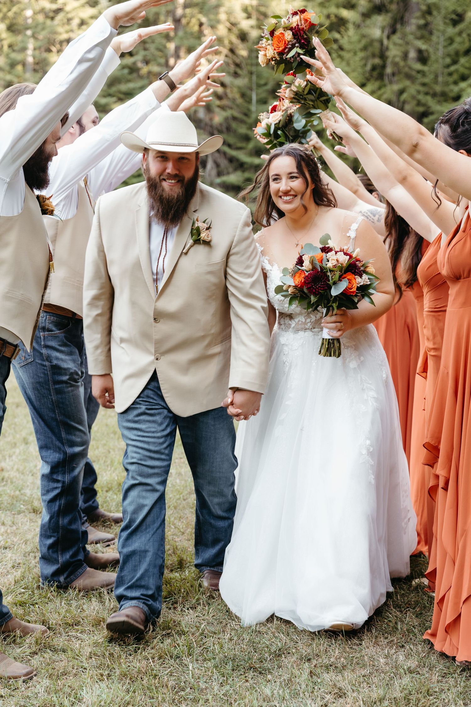 Bridal Party Wedding in Rathdrum Idaho