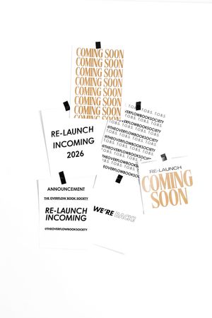 Multiple 'Coming Soon' text overlays with re-launch and 2026 announcements fade into white background.