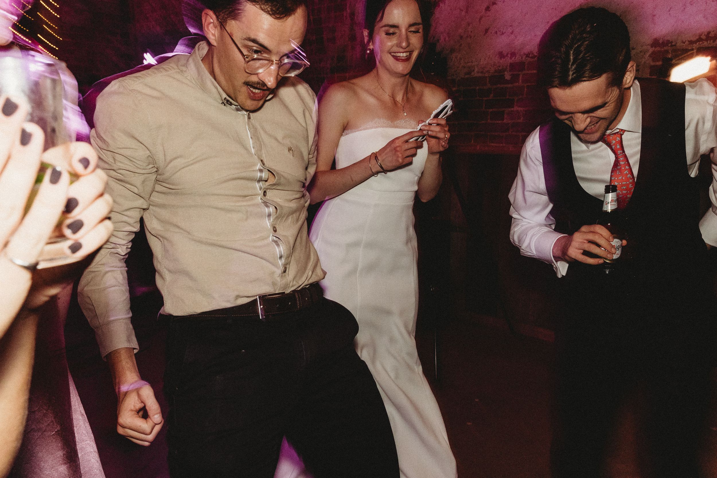 Candid Dance floor moment from Henham Barns Wedding in Suffolk