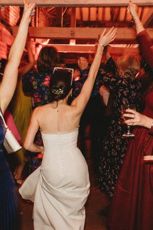 Hands in the Air dancing at Henham Park Wedding