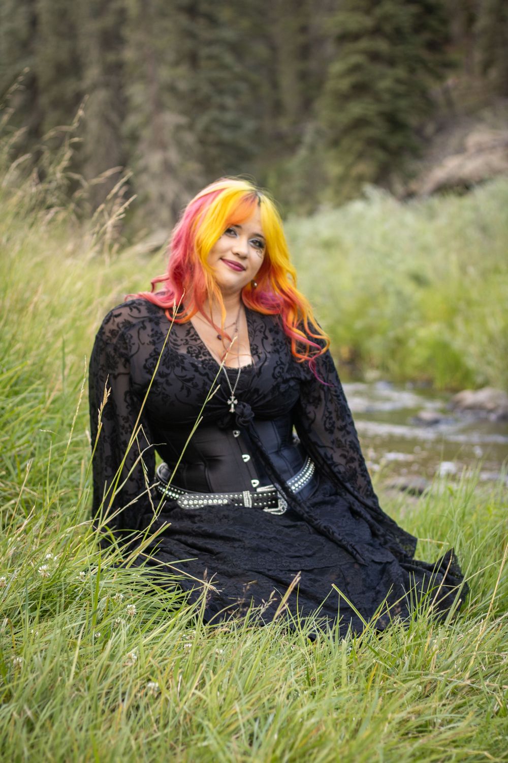 Senior portrait session gothic in Jemez