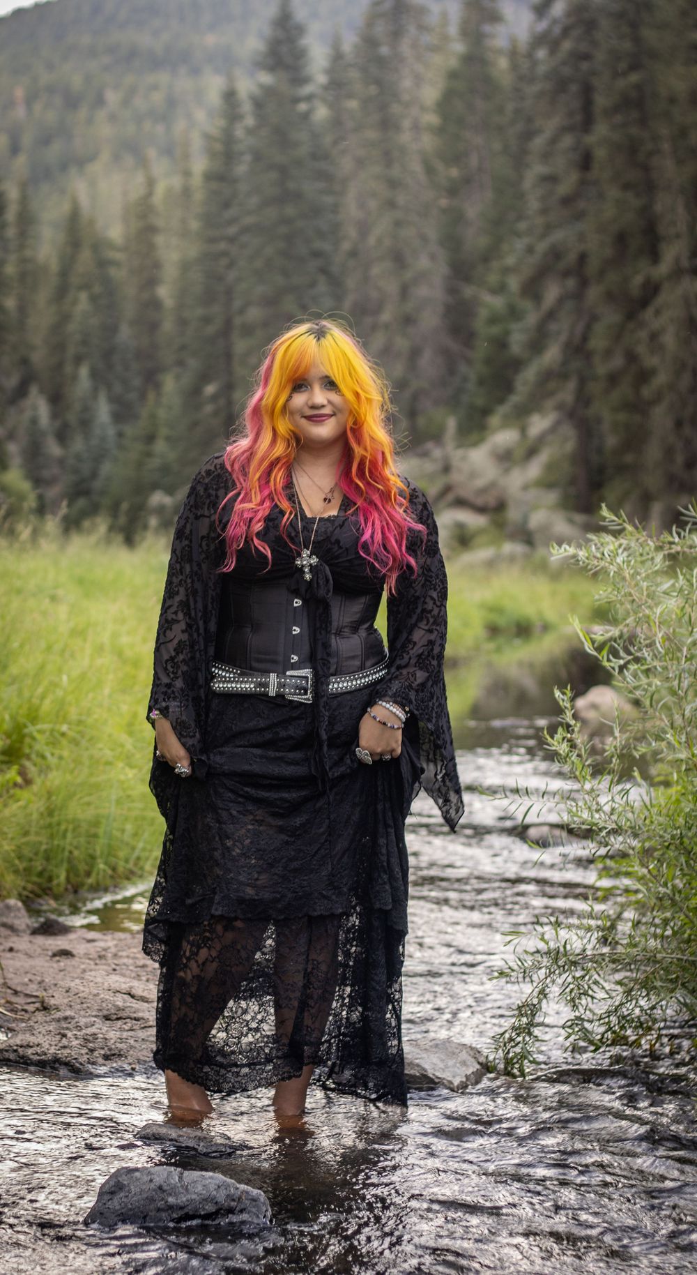 Senior portrait session gothic in Jemez