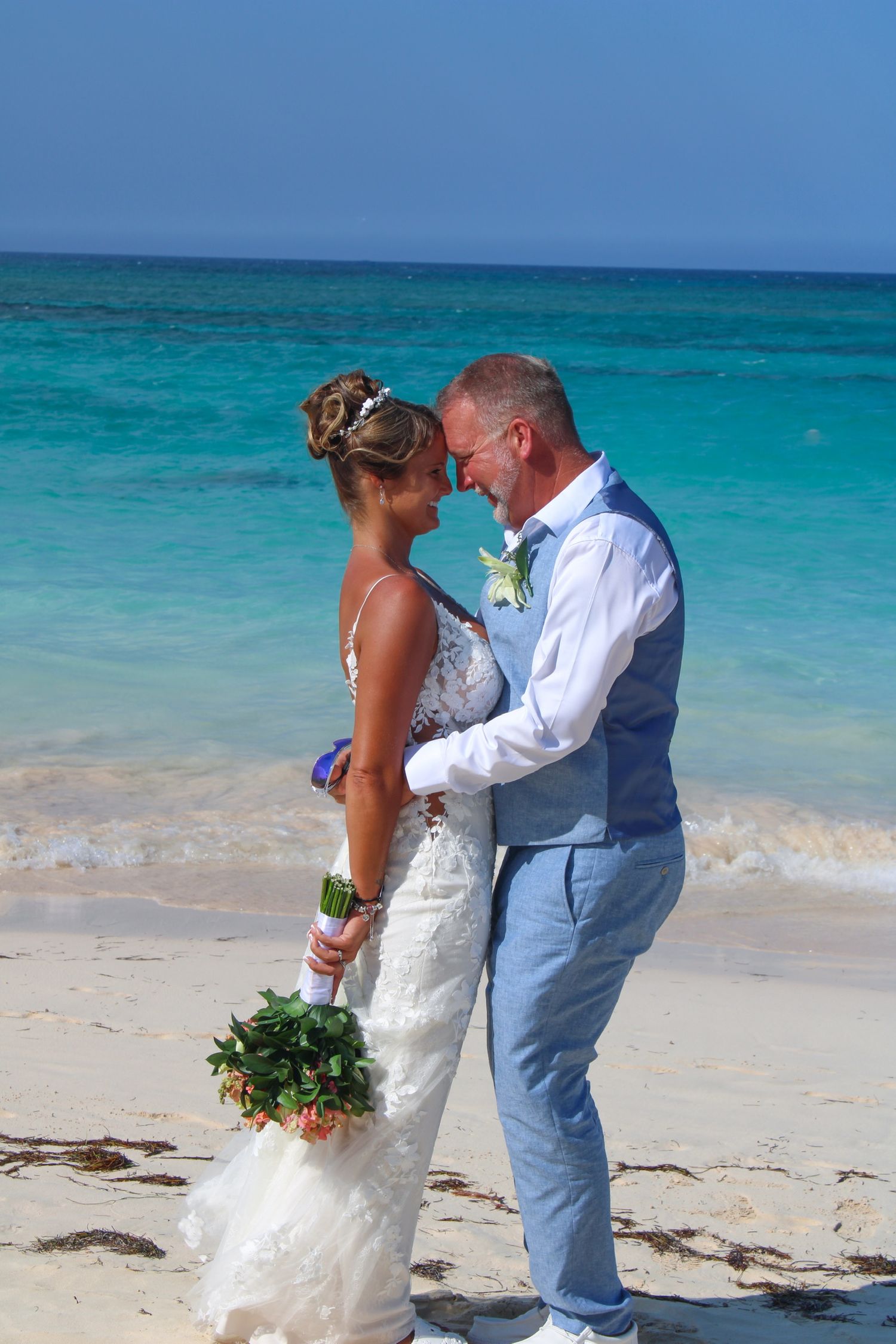 bride and groom, destination wedding, punta cana, wedding