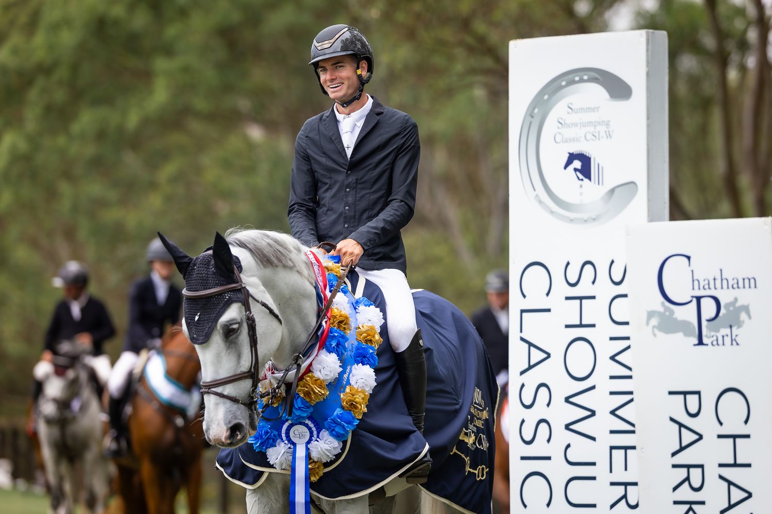 Tom McDermott  & Oaks Ventriloquist at the 2025 Jumping NSW Summer Classic. © Simon Scully, 2025.
