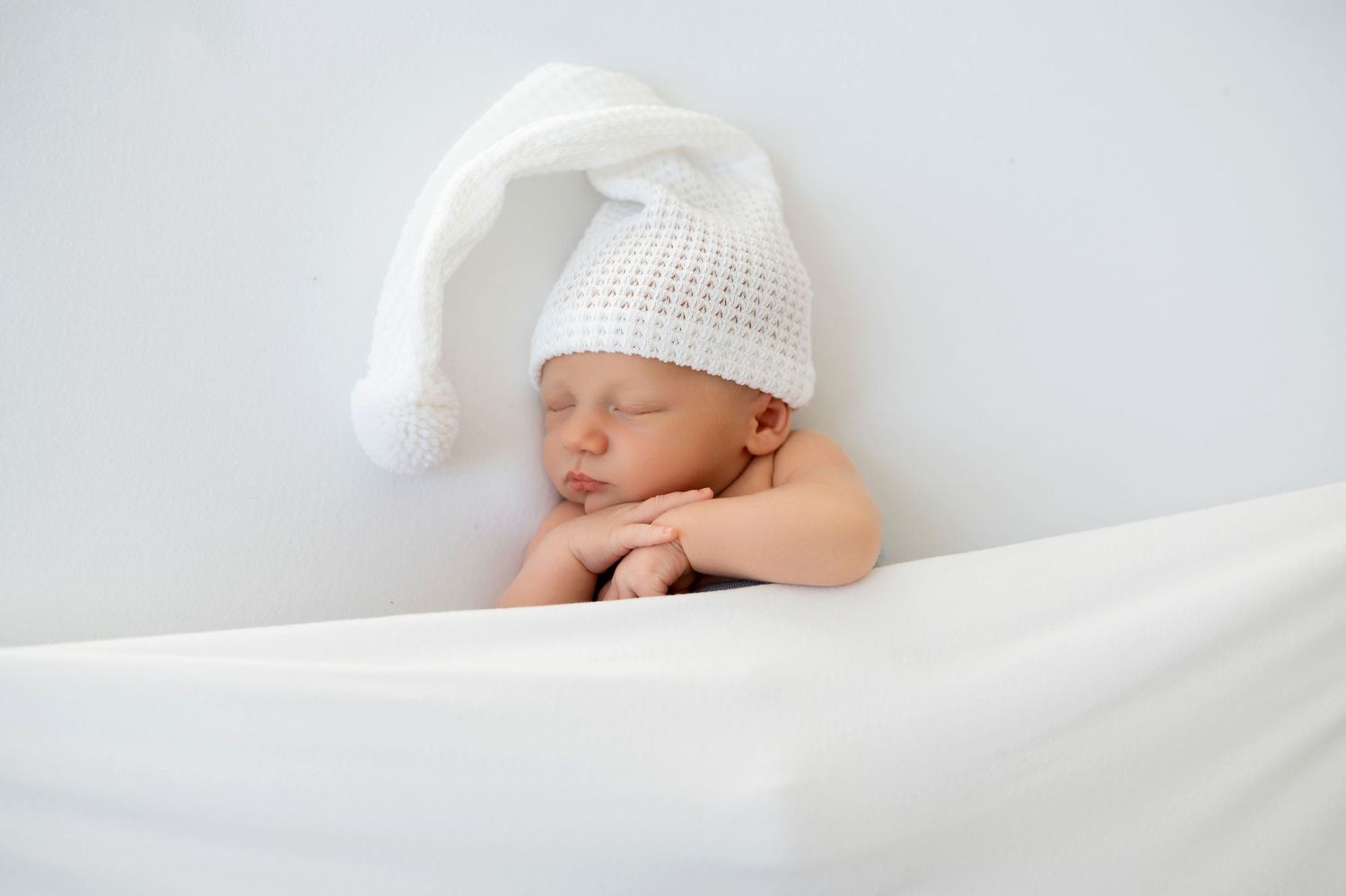 Timeless newborn baby boy portrait soft tones Nashville portrait studio Thompson’s Station