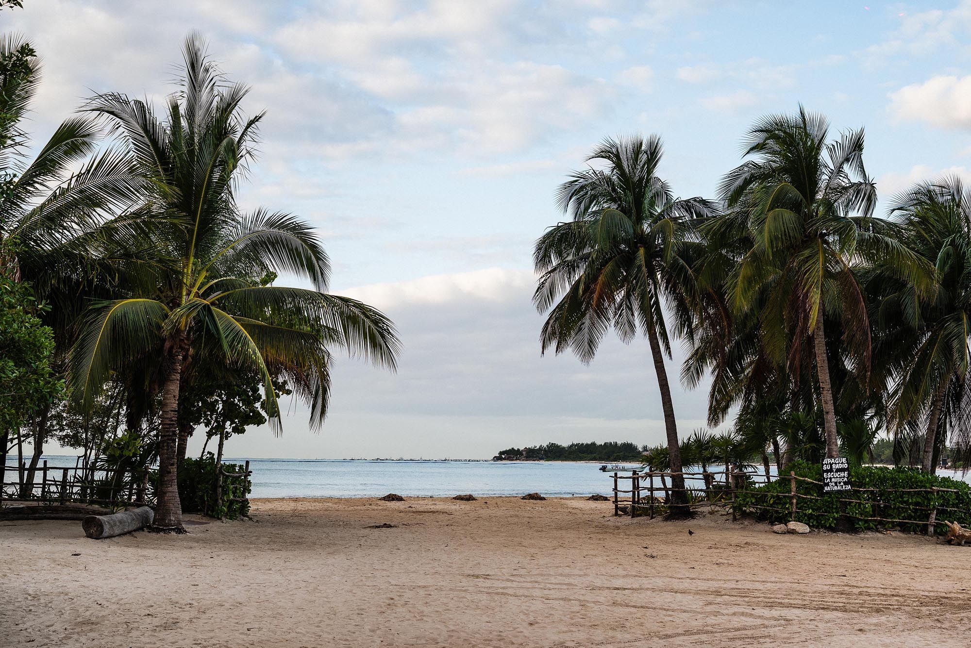 Beach in Playa del Carmen with turquoise water