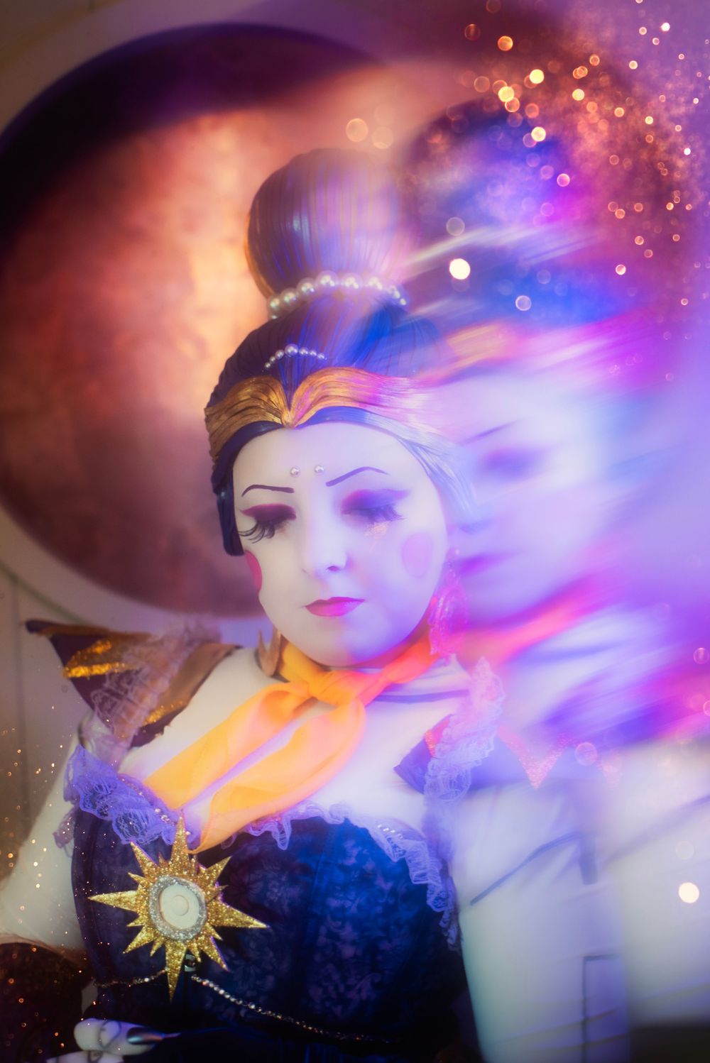 Megacon cosplay photography session capturing detailed and dramatic character costume