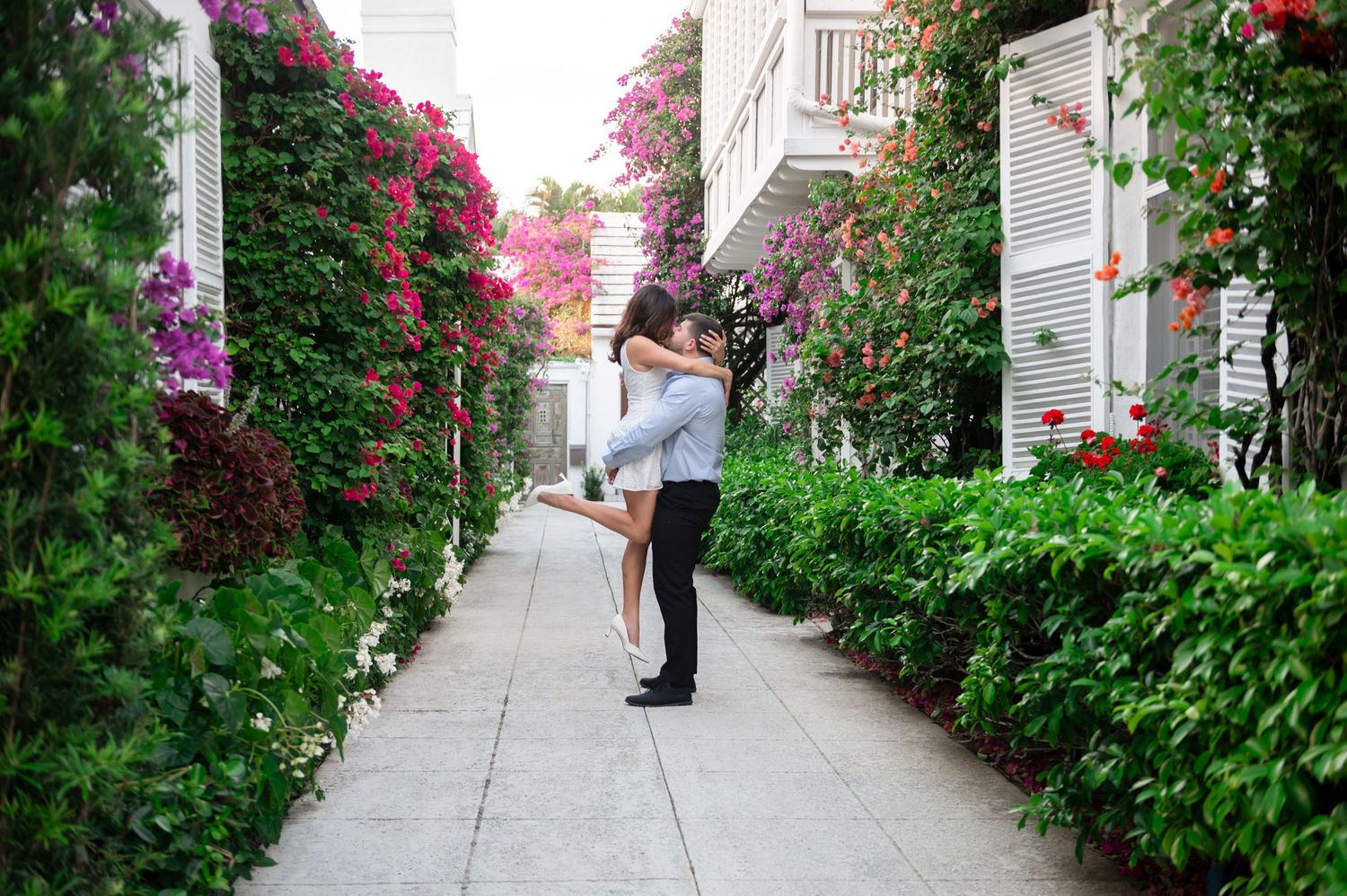 Palm Beach engagement session at Major Alley, 417 Peruvian Avenue in Palm Beach, Florida.