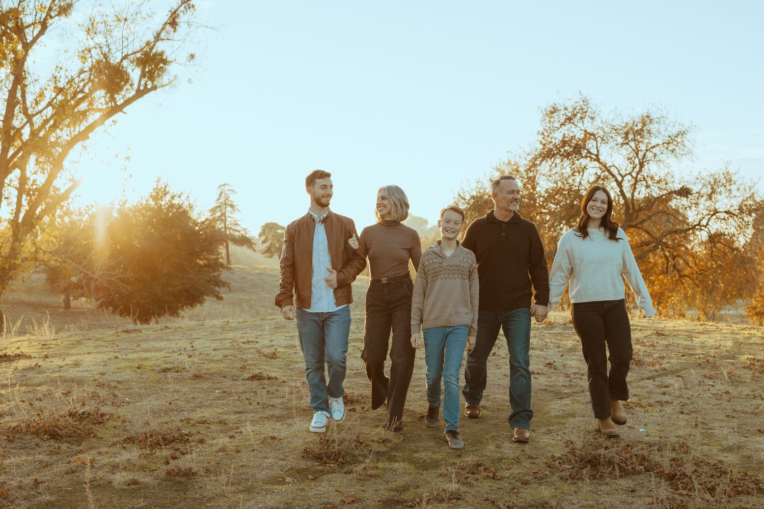 fall family holiday card photo Woodward park Fresno Clovis