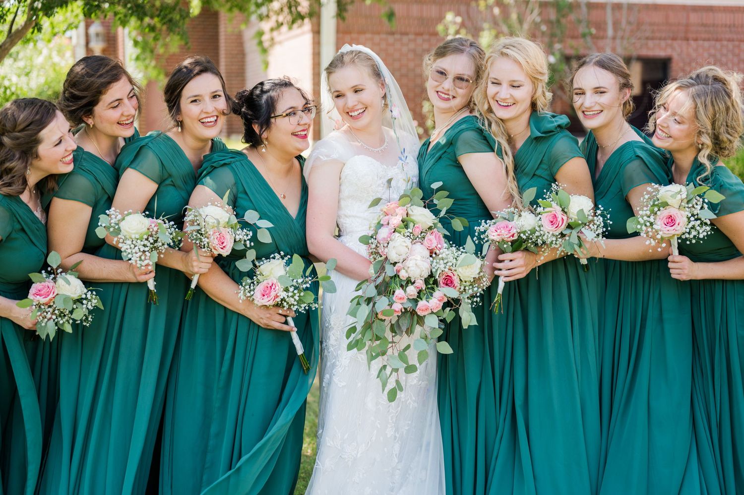 Wedding at St. Monica Catholic Church in Edmond, Oklahoma.