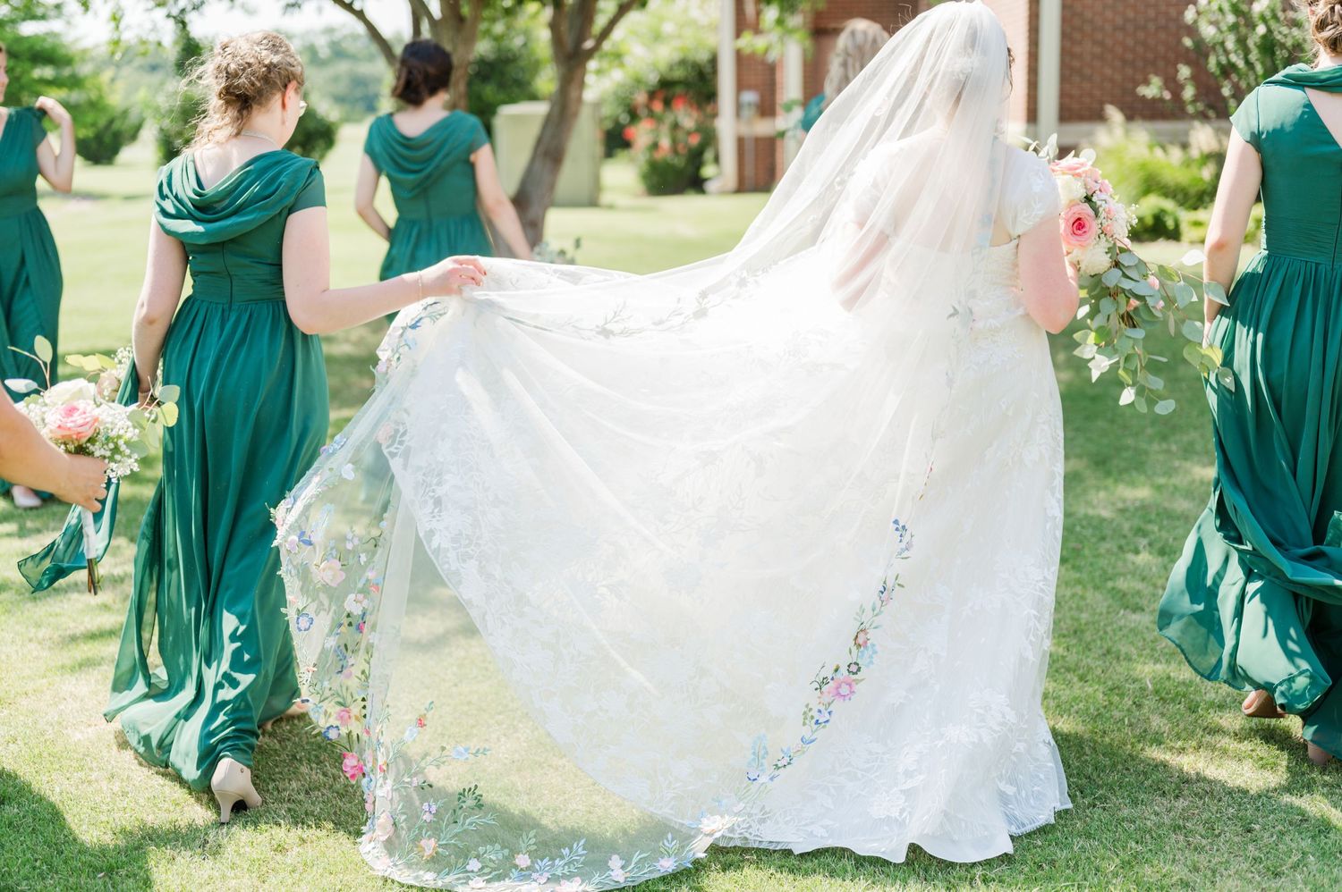 Wedding at St. Monica Catholic Church in Edmond, Oklahoma.