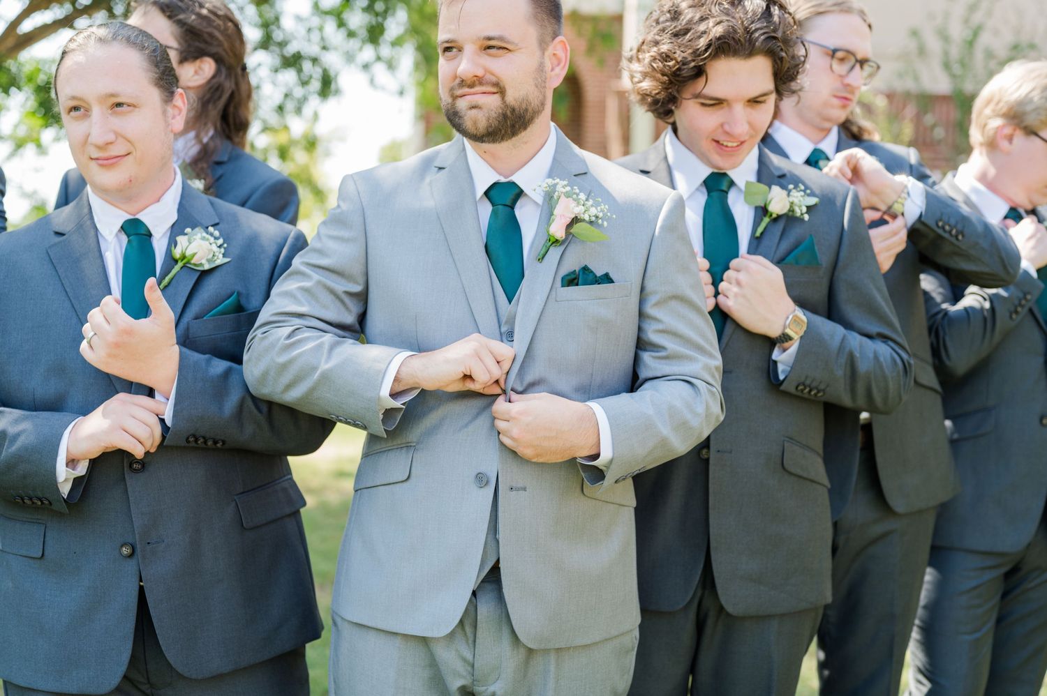 Wedding at St. Monica Catholic Church in Edmond, Oklahoma.