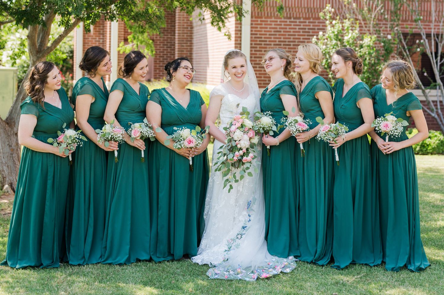 Wedding at St. Monica Catholic Church in Edmond, Oklahoma.