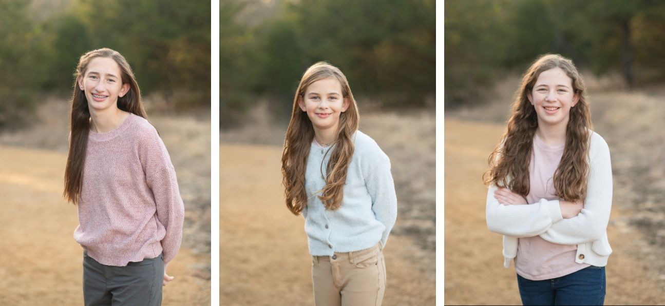 Family of 8 Portrait Session with Evergreens in Winter by Bartlesville Photographer Kristi Bray Photography